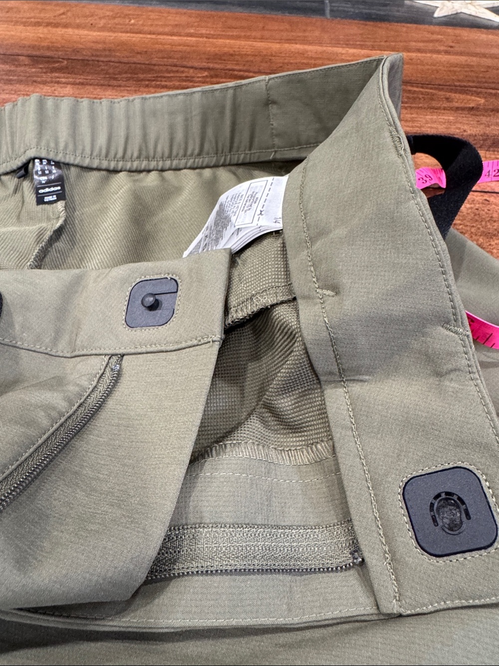 adidas Terrex Olive Green Outdoor Hybrid Shorts - Picture 7 of 10